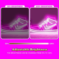 Jianjung Sneaker Neon Sign Sports Shoe Neon Signs For Wall Dimmable Led Boys Neon Lights For Bedroom Man Cave Party Neon Bar Sig