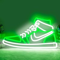 Jianjung Sneaker Neon Sign Sports Shoe Neon Signs For Wall Dimmable Led Boys Neon Lights For Bedroom Man Cave Party Neon Bar Sig