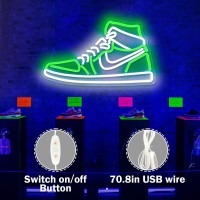 Jianjung Sneaker Neon Sign Sports Shoe Neon Signs For Wall Dimmable Led Boys Neon Lights For Bedroom Man Cave Party Neon Bar Sig