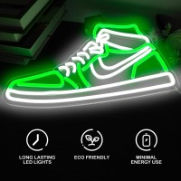 Jianjung Sneaker Neon Sign Sports Shoe Neon Signs For Wall Dimmable Led Boys Neon Lights For Bedroom Man Cave Party Neon Bar Sig