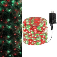 66Ft 200 Led Fairy Lights Plug In, Waterproof String Lights Outdoor 8 Modes Christmas Lights Bedroom Decor, Twinkle Lights For Girl'S Room Garden Christmas Decorations (Red&Green)