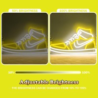 Jianjung Sneaker Neon Sign Sports Shoe Neon Signs For Wall Dimmable Led Boys Neon Lights For Bedroom Man Cave Home Party Pub Neo