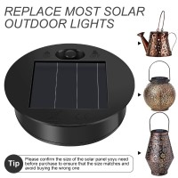 2Pcs Solar Lantern Light Replacement Top With 30 Led String Light 7Cm Panel Lantern Lid Lights Replacement Part Diy Garden Decoration For Watering Can Lights Outdoor Hanging Lanterns