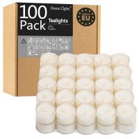 Tealight Candles Giant 100 200 300 Bulk Packs 445 Hrs White Unscented European Smokeless Clear Cup Tea Lights For Shabbat W