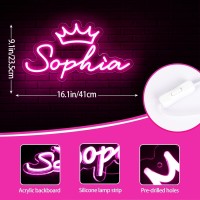 Attneon Large Sophia Name Neon Sign For Wall Decor Led Name Sophia Neon Light For Kids Bedroom Birthday Party Decor Neon Sign Cu