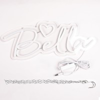 Attneon Large Bella Name Neon Sign For Wall Decor Led Bella Name Neon Light For Kids Bedroom Birthday Party Decoration Neon Sign