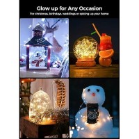 Brightown 12 Pack Led Fairy Lights Battery Operated String Lights Waterproof Silver Wire 7 Feet 20 Led Firefly Starry Moon Light