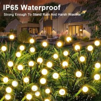 4 Pack 10Led Solar Firefly Lights- New Upgraded Outdoor Solar Garden Lights ,Solar Outdoor Lights, Ip65 Waterproof Solar Powered Swaying Lights For Yard, Patio, Pathway, Lawn, Landscape,Warm White