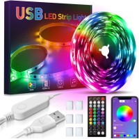 Gotus Usb 164Ft Led Light Strips 16 Million Colors Changing Led Strip Lights For Bedroom Builtin Mic Music Mode 3 Control