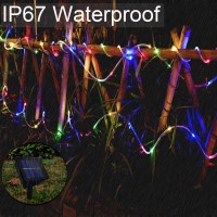 Solar Rope Lights Outdoor Waterproof 39Ft 100Led Outdoor String Lights Clear Pvc Tube Fairy Lights 8 Modes Trampoline Lights F