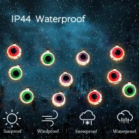 Jasneniebo 85Ft Halloween Eyeball String Lights Halloween Decoratives With 10 Pack Multicolor 3D Eye Lights Indoor Outdoor Us