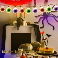 Jasneniebo 85Ft Halloween Eyeball String Lights Halloween Decoratives With 10 Pack Multicolor 3D Eye Lights Indoor Outdoor Us