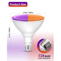 Orange And Purple Flood Light Bulbs Outdoor 2 Pack Par38 Led Purple Light Bulb 15W100W Equivalent E26 Notdimmable Orange Fl