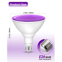 Purple Flood Light Bulbs Outdoor 2 Pack Par38 Led Purple Light Bulbs Notdimmable15W100W Equivalent E26 Purple Light Bulb Hal