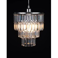 Cioceen Acrylic Chandelier Faux Crystal Fixture Pendant Light Ceiling Lamp,W9.84 X H11.81,With On/Off Switch And 4.6Ft Clear Hanging Cord