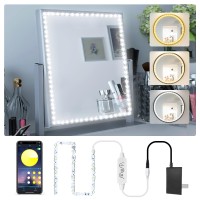 Daymeet Led Vanity Mirror Lights, 13Ft Led Lights For Mirror, Dimmable Color & Multi-Color Brightness Lighting Fixture Strip Lights For Mirror, Bluetooth App Control For Makeup Vanity Table Bathroom