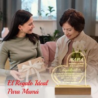 Petalsun Regalos Para Mam Gifts For Mom In Spanish Regalo De Cumpleaos Para Madre Engraved Wooden Base Lamp Presents Regal