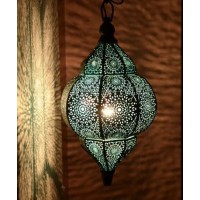 Modern Turkish Vintage Antique Hanging Ceiling Pendant Green Light Fixture Lantern Gifts Oriental Arabian Hanging Lamps