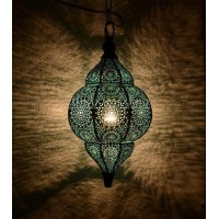 Modern Turkish Vintage Antique Hanging Ceiling Pendant Green Light Fixture Lantern Gifts Oriental Arabian Hanging Lamps