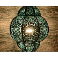 Modern Turkish Vintage Antique Hanging Ceiling Pendant Green Light Fixture Lantern Gifts Oriental Arabian Hanging Lamps