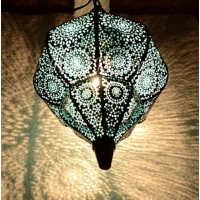 Modern Turkish Vintage Antique Hanging Ceiling Pendant Green Light Fixture Lantern Gifts Oriental Arabian Hanging Lamps