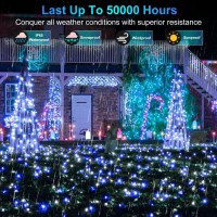 509Ft Extra Long Christmas Lights 1350 Led Christmas String Lights With 8 Modes Timer Memory Function Waterproof Christmas De