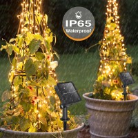 Kolpop Solar Fairy Lights, 96Ft 240 Led Warm White String Lights, Waterproof, 8 Modes, Auto On/Off, Easy To Shape, Outdoor Use