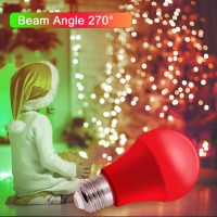 Christmas Light Bulbs A19 Led Red Light Bulbs Green Light Bulbs Red And Green Bulbs 60W Equivalent 9W E26 Base Red Green Po