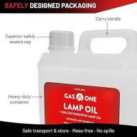 Gasone Liquid Paraffin Lamp Oil 1 Gallon 128Oz Clear Oil Lamp Multifunctional Lamp Oil Smokeless Odorless Indoor Ideal For