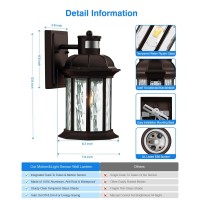 Vianis Motion Sensor Outdoor Wall Light Fixture Oil Rubbed Bronze Front Porch Lights Wall Mount Sconce Modern Waterproof Exter