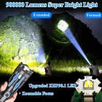 Sogidon Flashlights High Lumens Rechargeable 900 000 Lumen Led Super Bright Tactical Flash Light Battery Powered Handheld Ligh