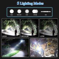 Sogidon Flashlights High Lumens Rechargeable 900 000 Lumen Led Super Bright Tactical Flash Light Battery Powered Handheld Ligh