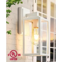 Vianis 2 Pack Outdoor Light Fixture White Outdoor Wall Lighting Lantern Antirust Porch Lights Outdoor 100 Aluminum Exterior