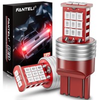 Fanteli 7443 Led Bulb Red For Brake Lights, 300% Brighter 7440 7441 7444 7443R T20 W21W Plug And Play Led Stop Brake Tail Lights, Pack Of 2