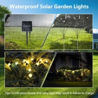 Ifalarila 8 Modes Firefly Garden Lights Solar Outdoor - Waterproof Fairy Lights With 1200Mah Solar Panels - Led Swaying Crystal Globe For Yard Decorations, Christmas, Pathway, Patio - 4 Pack