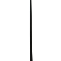 Kien 60 Inch Modern Floor Lamp, Black Metal Drum Shaped Shade, Gold Base