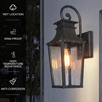 Alvime Outdoor Wall Lights Fixture, Exterior Wall Lanterns, Waterproof&All-Weather Wall Sconce, Porch Outside Lights For Entryway, House Front Door Patio Garage, E26 Base&Toughened Glass Glass.