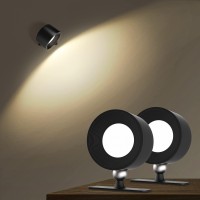 Led Wall Lamp, Indoor Wall Sconces 1 Pcs Usb Charging Port Mordern 3 Brightness Levels 3 Color Modes, 360 Free Rotation Wall Sconces (Black)