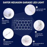 Modern Hexagon Lights Garage 14 Grid Systems Honeycomb Garage Light With Rectangle Frame Higher Brightness 86400Lm 720W 6500K