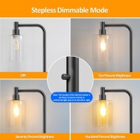 Cnxin Stepless Dimmable Floor Lamps With Glass Lampshade Modern Standing Lamps With 6W Led Bulb Bright Corner Lamp Tall Pole Lam