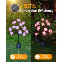 Thumok Solar Garden Lights 4 Pack Led Solar Flowers Outdoor Waterproof Decorative Solar Lights Outdoor For Garden Yard Patio B