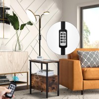 Dungoo 59 Led Floor Lamp With Table End Table With Adjustable Reading Light Side Table With Usb Typec Ports And 2 Outlets