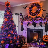 Jmexsuss 200 Led Halloween Lights Outdoor 66Ft Purple Orange Lights For Halloween Decorations Halloween String Lights Indoor F