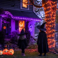 Jmexsuss 200 Led Halloween Lights Outdoor 66Ft Purple Orange Lights For Halloween Decorations Halloween String Lights Indoor F