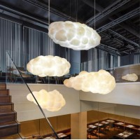 Guanshan Simulation Cloud Pendant Light Creative Cotton Cloud Chandelier Floating Cloud Ceiling Light Decorative Cloud Ceiling Lamp Pendant Cloud Light For Bedroom, Dining Room, Corridor