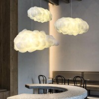 Guanshan Simulation Cloud Pendant Light Creative Cotton Cloud Chandelier Floating Cloud Ceiling Light Decorative Cloud Ceiling Lamp Pendant Cloud Light For Bedroom, Dining Room, Corridor