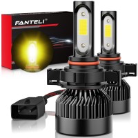 Fanteli 5202 Fog Light Bulbs,?3000K Amber Yellow, 400% Brighter 5201 Ps19W Ps24W Ff 9009 12085 Fog Lights Halogen Replacement, Pack Of 2