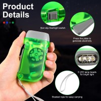 Treela 36 Pcs Hand Crank Flashlight Bulk Wind Up Flashlight No Battery Manual Powered Flashlight Lumen 3 Led Powered Charging To