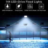 Charon Led Flood Lights Outdoor 100W Plug In Outside Work Light 10000Lm Leddrive 5000K Daylight 85265V Ip66 Waterproof Ex