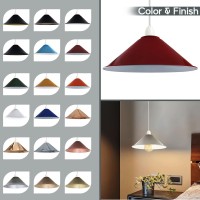 Vintage Retro Light Shade, Metal Cone Lampshade, Easy Fit Industrial 22Cm Lamp Shade, 4Cm E27 Pendant Hole For Kitchen, Living Room, Hallway (Black And Gold)